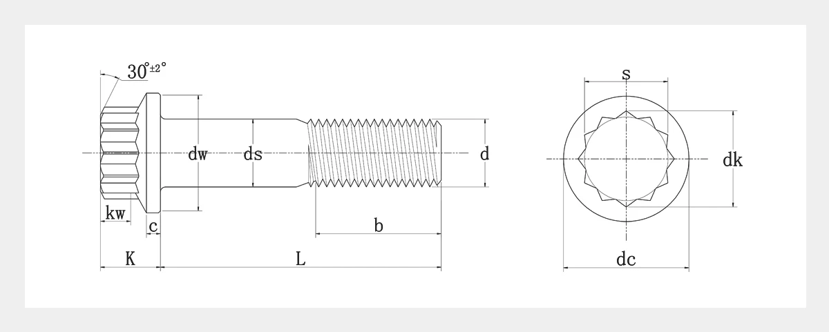 12-POINT CAP SCREW-2D 12-POINT CAP SCREW-2D
